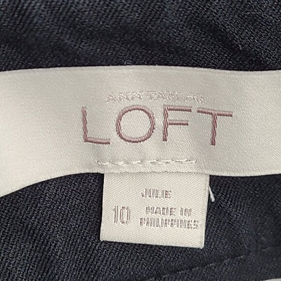 LOFT Julie Trousers Curvy Black Size 10 High Waist - Picture 8 of 8